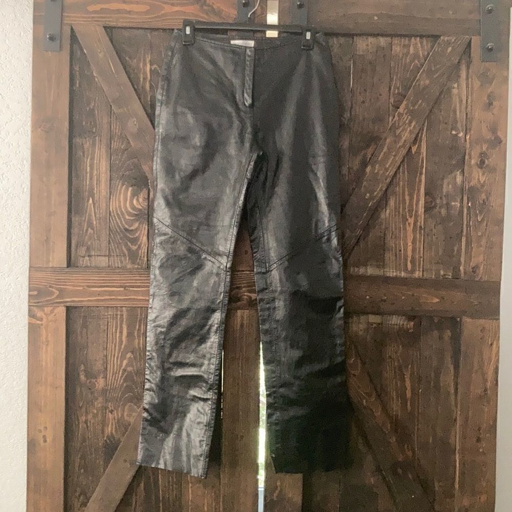 Hugo Buscati 100% Leather black pants